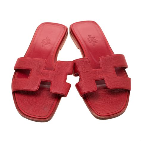 red hermes slides